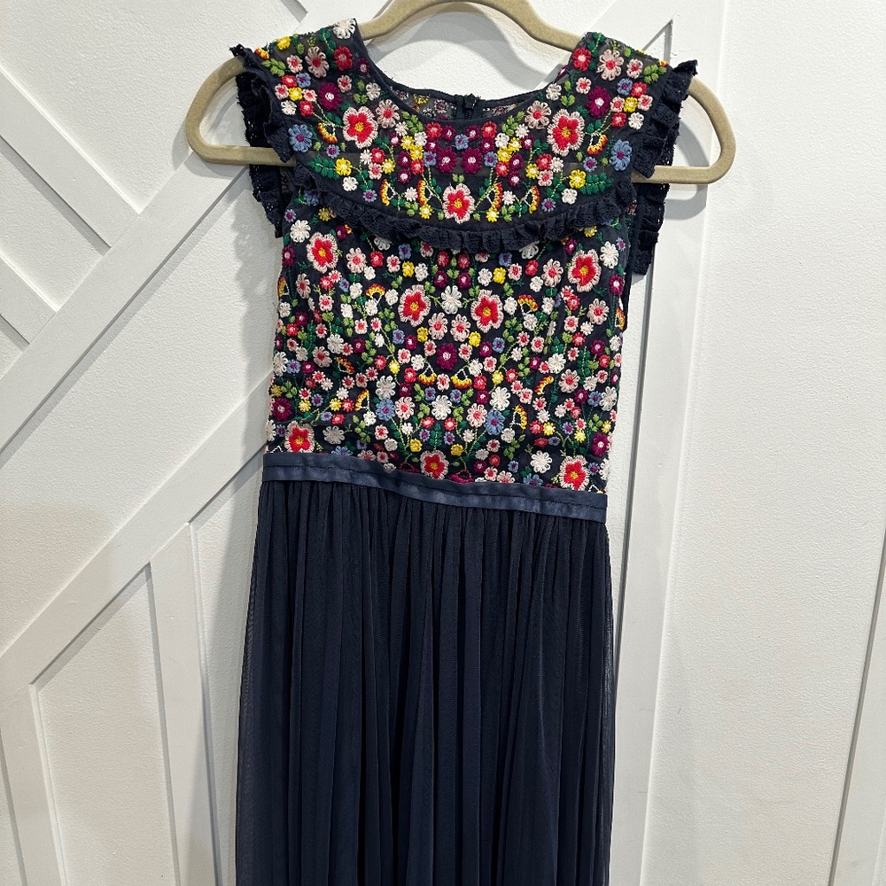 Needle and Thread blue embroidered dress size 6